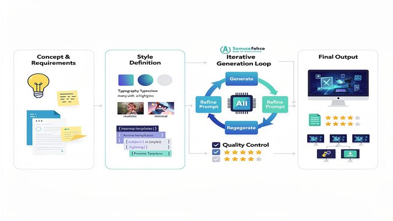AI art production workflow pipeline diagram