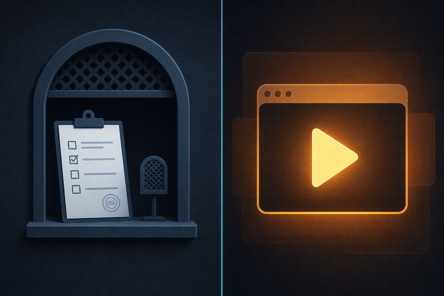 Comparison of Steam AI disclosure as a confession booth versus web game portals as a play button with no footnote
