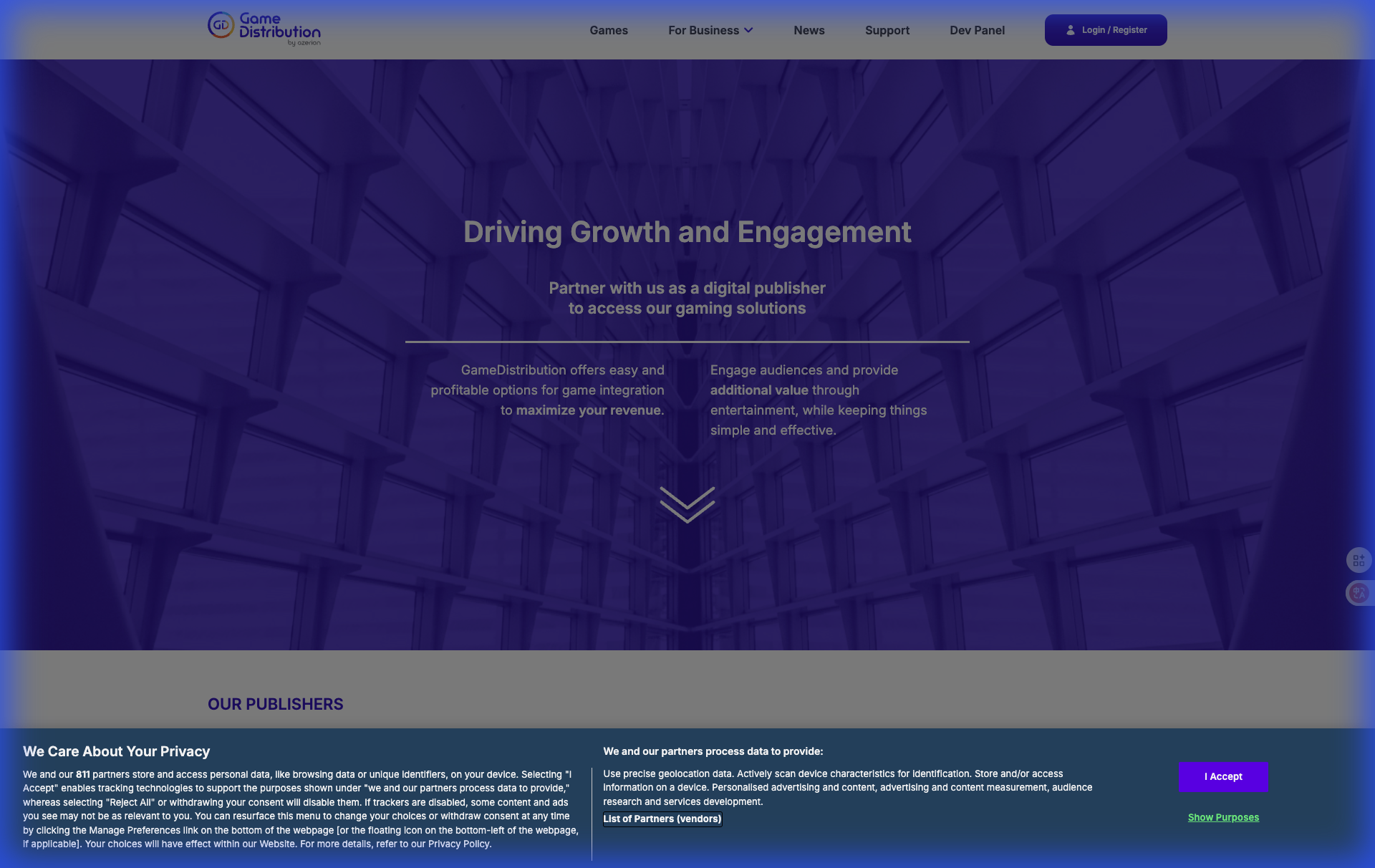 GameDistribution Publishers Portal