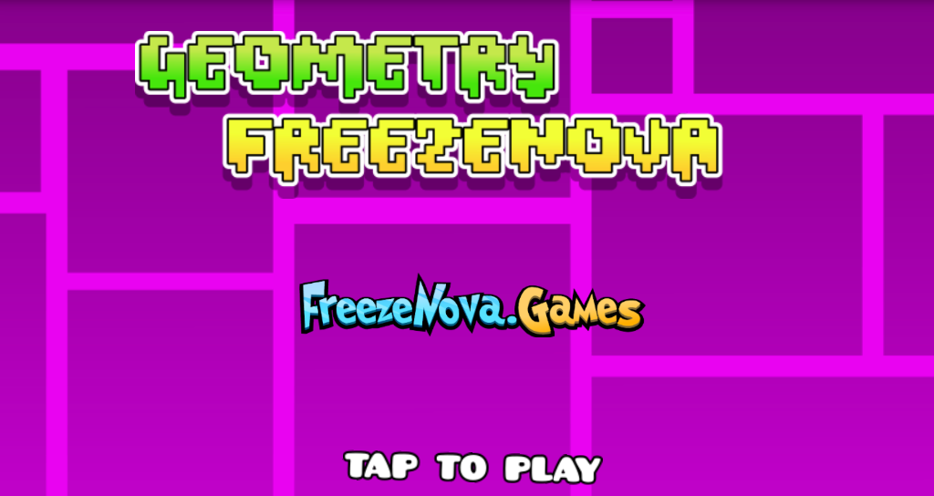 Geometry FreezeNova Splash - A vibrant purple loading screen with the game title
