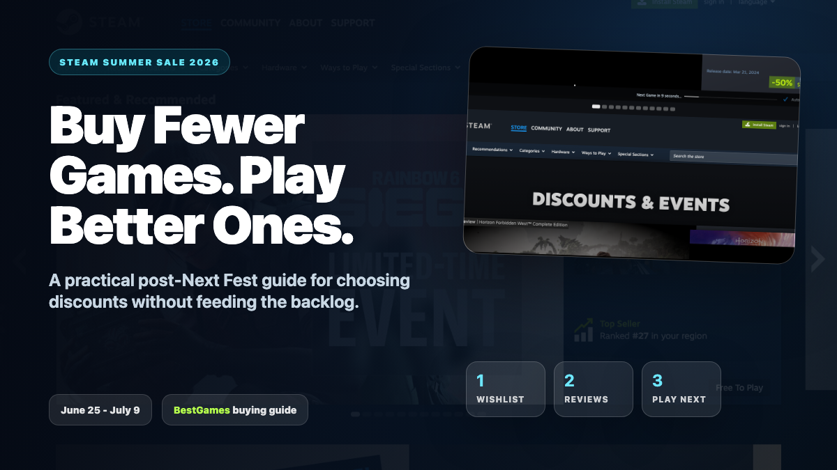 Steam Summer Sale 2026: How to Pick the Right Games After Next Fest