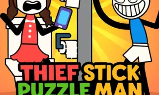 Thief Stick Puzzle Man Escape - Free Online Prank Games Game