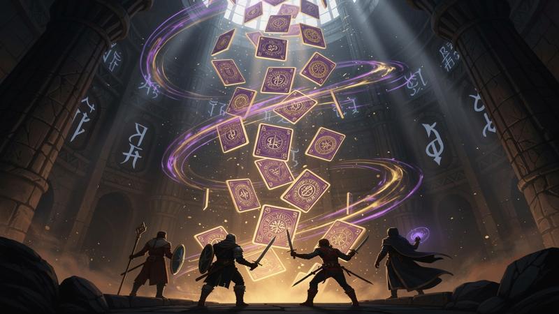 Slay the Spire 2 - magical cards floating in mystical tower