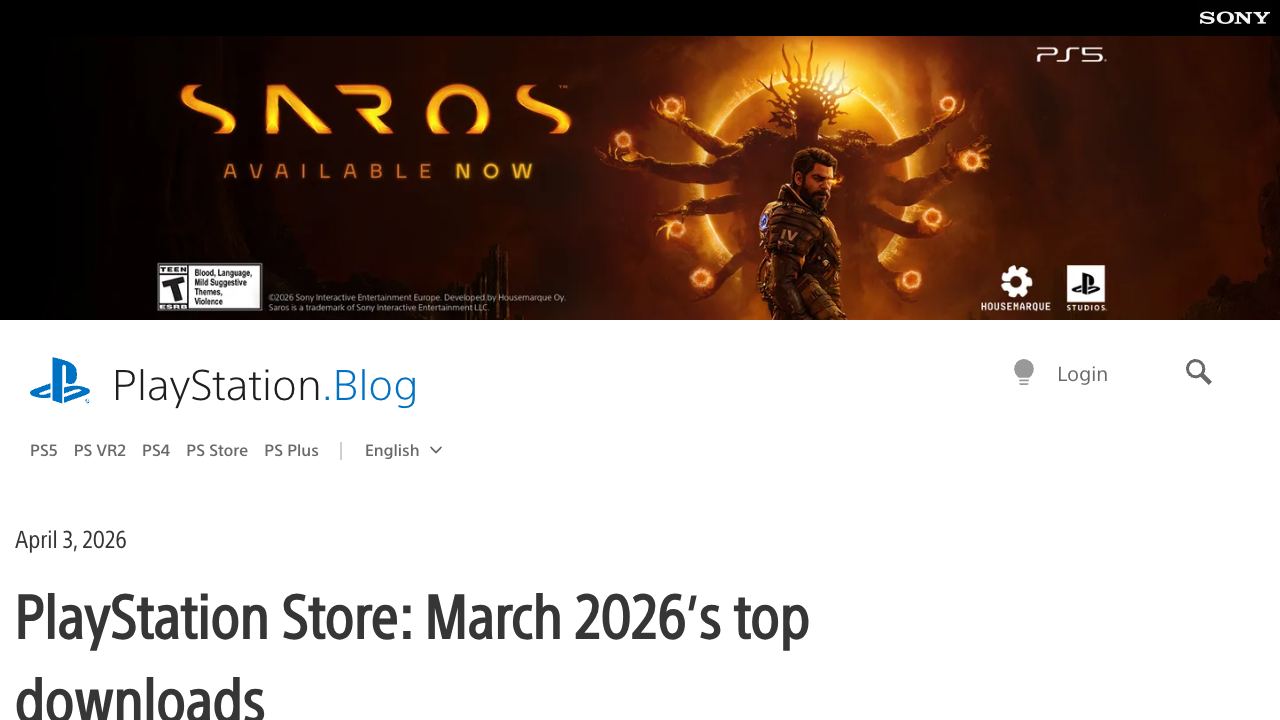 PlayStation published March download rankings and gave publishers a fresh demand snapshot