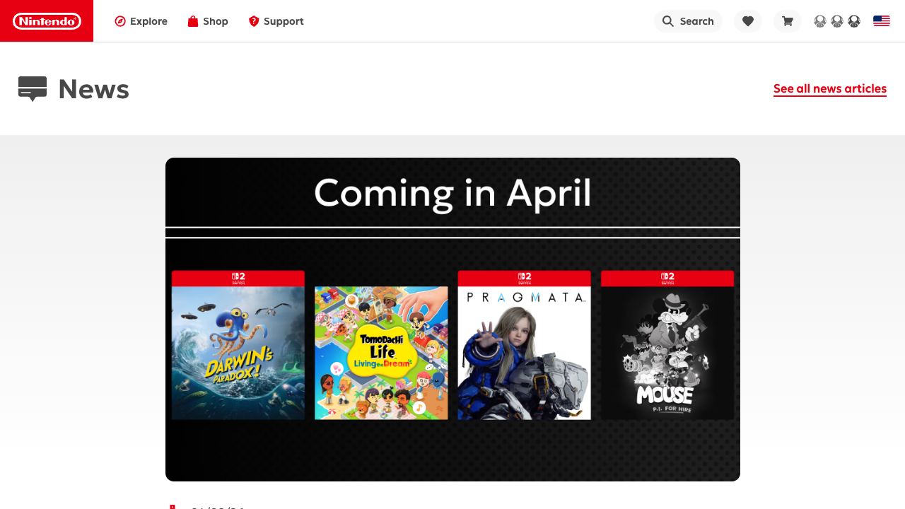 Nintendo’s April arrivals page turned mid-month into a compact Switch release cluster