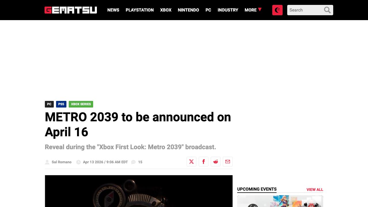 Metro 2039’s Xbox First Look became a late-week attention magnet