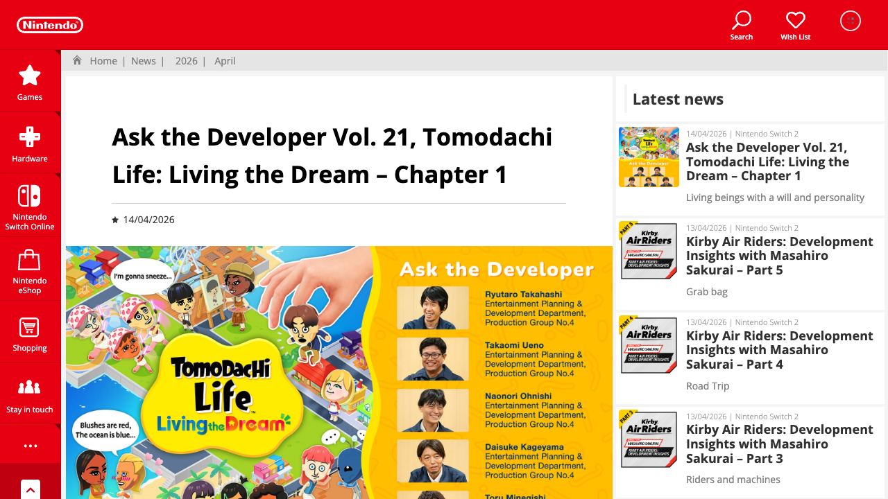 Nintendo’s Tomodachi developer interview framed the game as a long-brewing return, not a quick revival