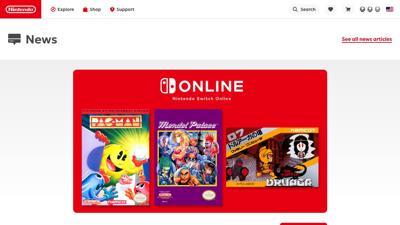 Source-page screenshot from Nintendo Switch Online April 2026 update article