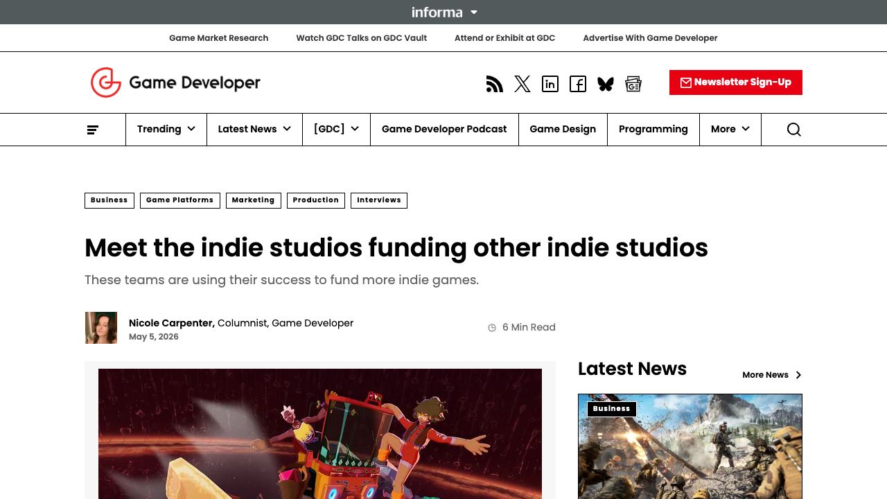 Indie studios funding other indies are becoming a real alternative to traditional publishing