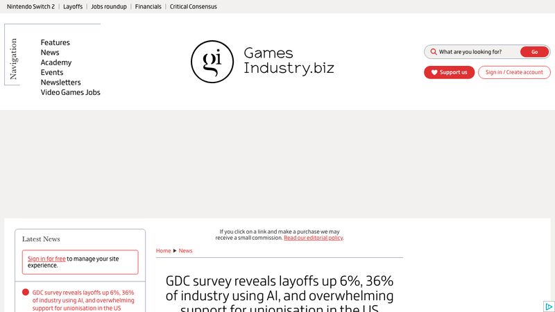 Gaming industry layoffs