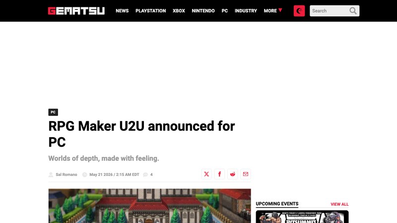 RPG Maker U2U announces a new P2D map creation workflow