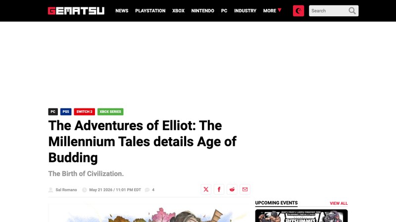The Adventures of Elliot details its earliest time period and new demo push