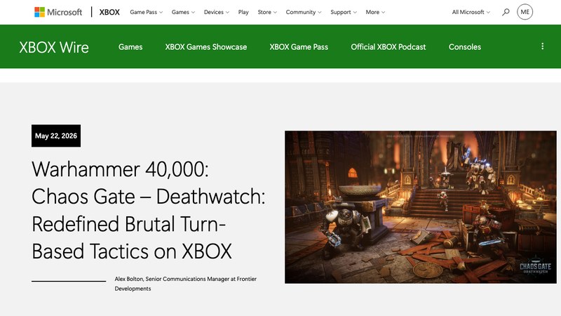 Chaos Gate - Deathwatch gives Warhammer tactics a winter 2026 target