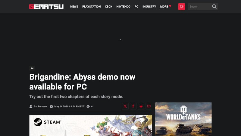 Brigandine: Abyss opens a Steam demo before launch