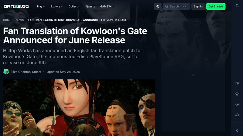 Kowloon's Gate fan translation gets a June release target