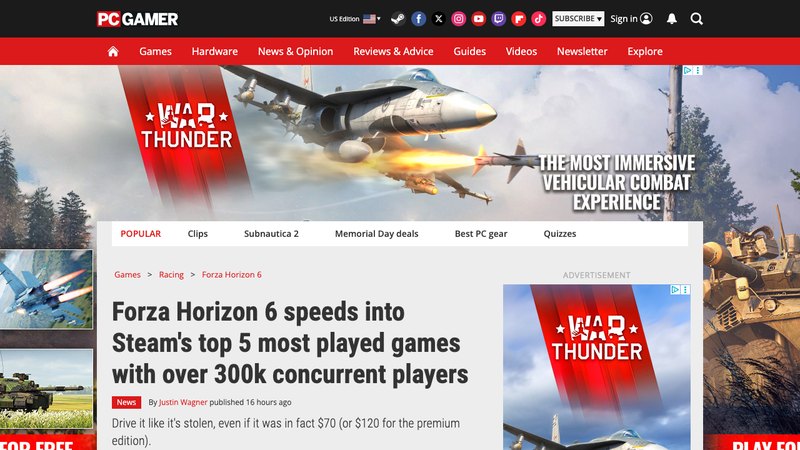 Forza Horizon 6 races past 300,000 concurrent Steam players