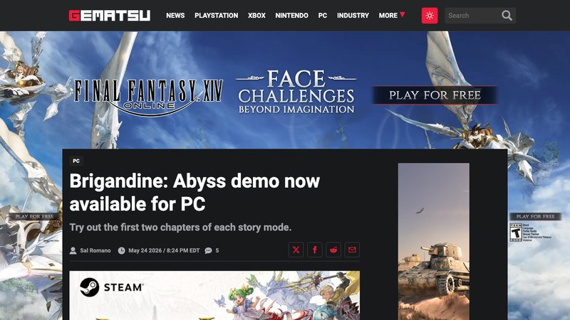 Brigandine: Abyss opens a PC demo before its August launch