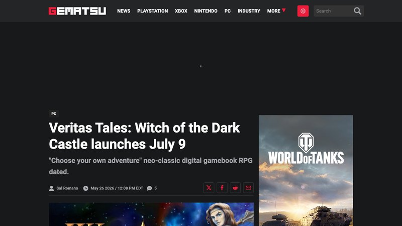 Veritas Tales: Witch of the Dark Castle sets a July 9 launch date