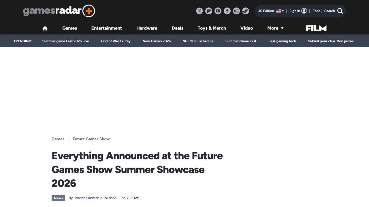 Future Games Show Summer Showcase 2026 delivers 10 world premieres