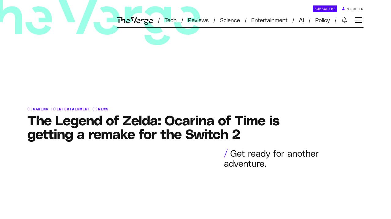The Verge frames Ocarina of Time remake as Switch 2's biggest Direct aftershock