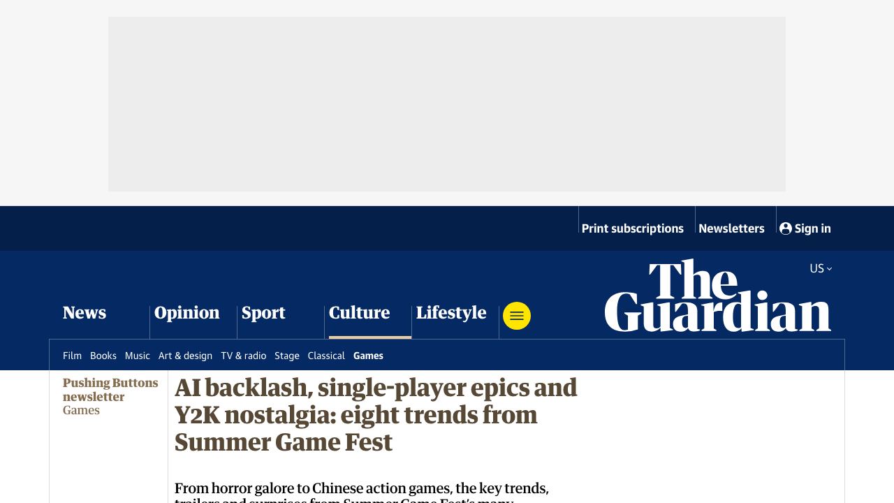 Summer Game Fest trends point to single-player momentum and stronger AI pushback