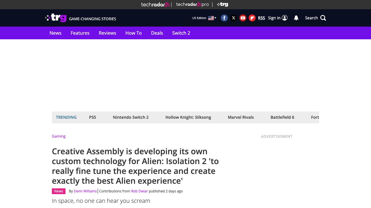 Alien: Isolation 2 combines Unreal Engine 5 with custom Creative Assembly tech