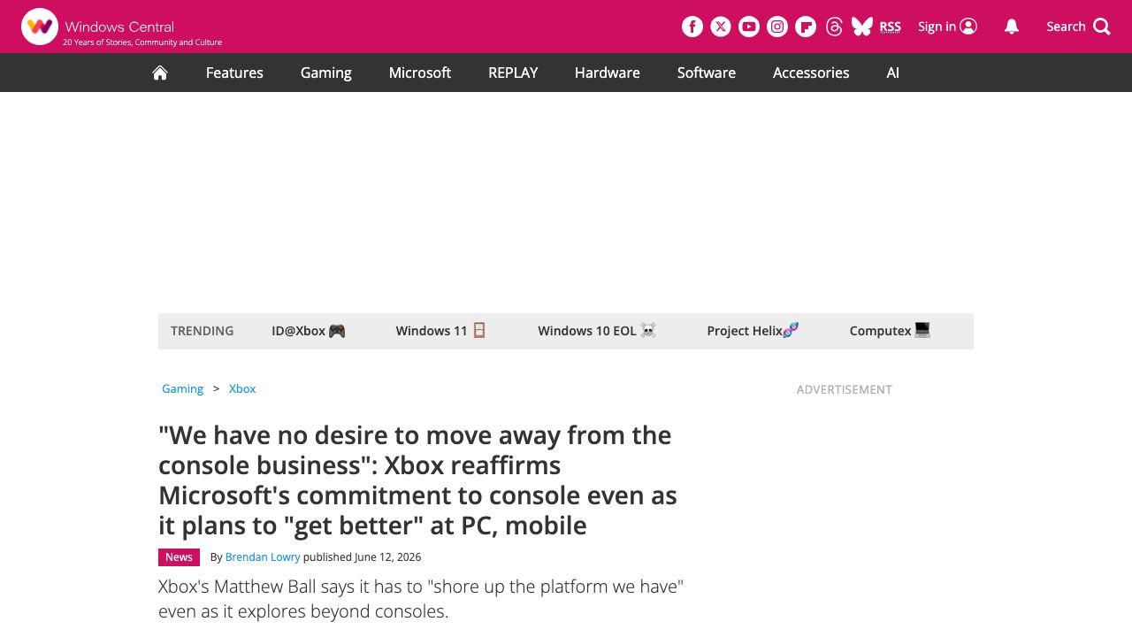 Xbox says consoles remain core while it improves PC and mobile reach