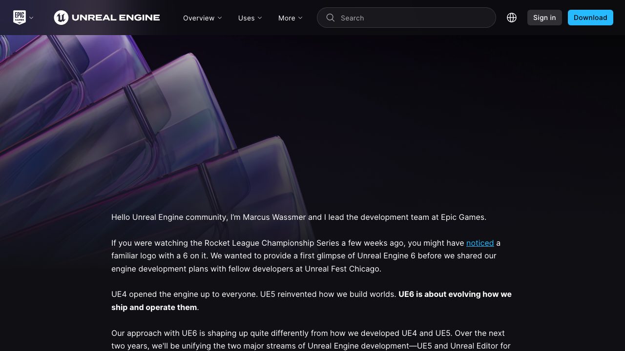 Epic Games plan for portable Unreal Engine 6 content