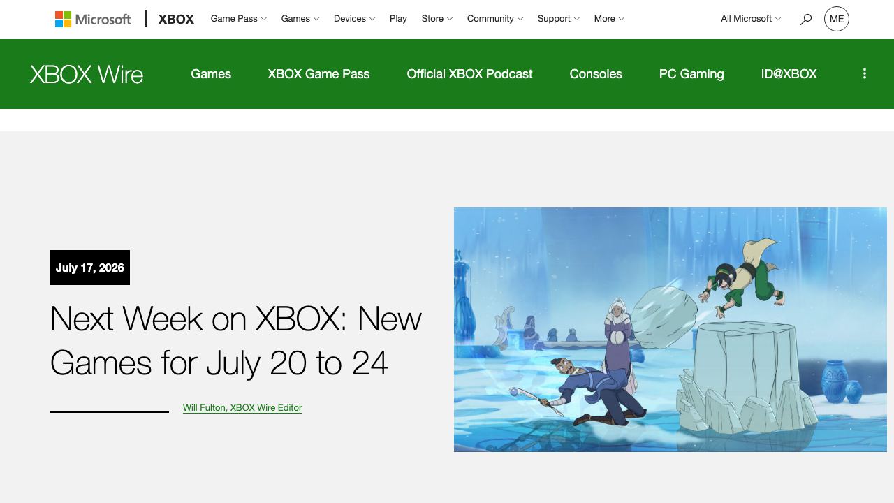 Xbox releases scheduled for July 20 to July 24