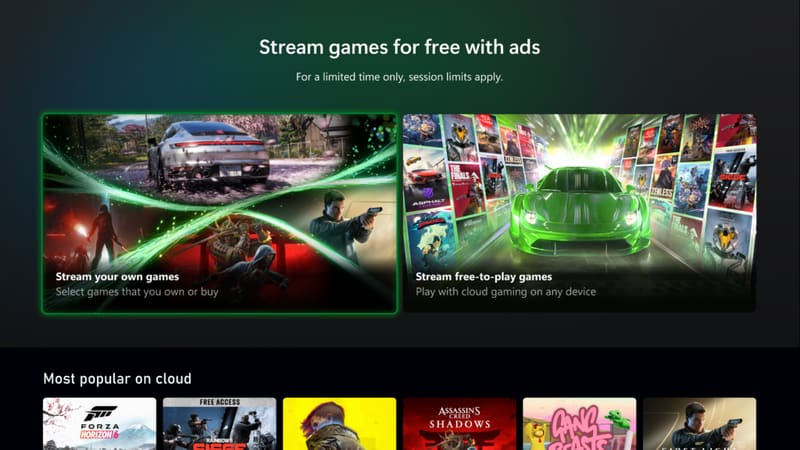 Xbox Cloud Gaming ad-supported streaming test announcement