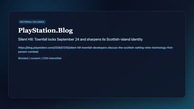 PlayStation Blog interview about Silent Hill Townfall setting and design