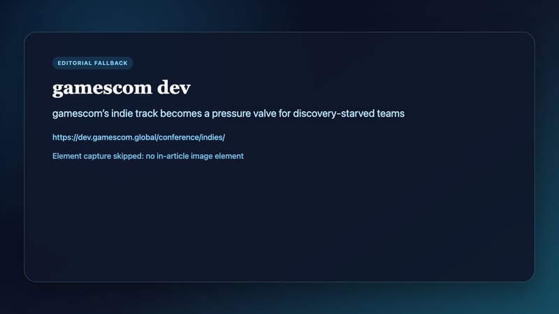 gamescom dev indies conference page