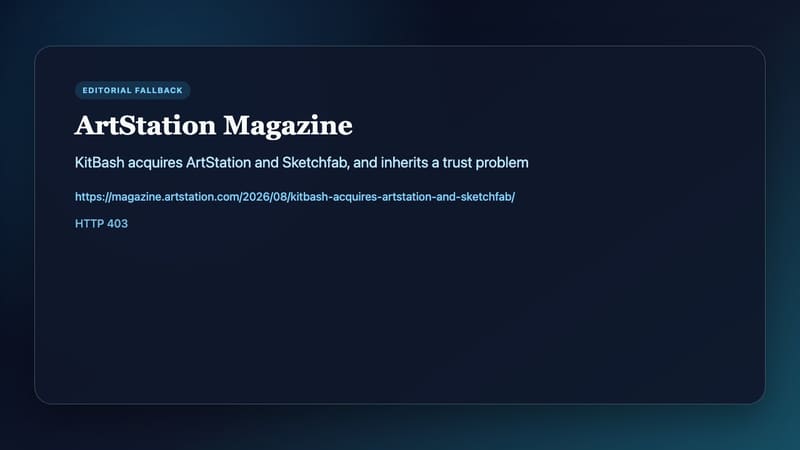 KitBash acquisition announcement for ArtStation and Sketchfab