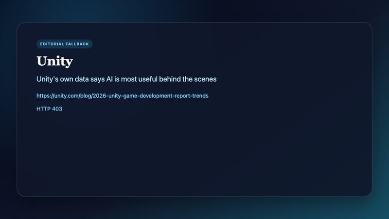 Unity 2026 game development trends report