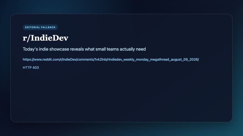 IndieDev weekly showcase featuring August 12 launches and projects