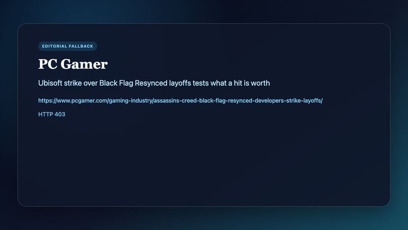 Ubisoft developers striking over Black Flag Resynced layoffs