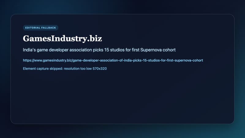 GamesIndustry.biz coverage of India Supernova cohort
