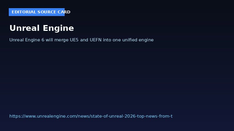 Unreal Engine's announcement of Unreal Engine 6 merging UE5 and UEFN