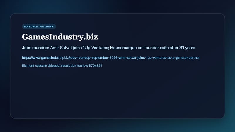 GamesIndustry.biz September 2026 jobs roundup artwork