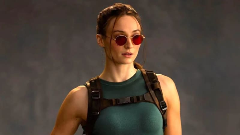Promotional image for Amazon's Tomb Raider series starring Sophie Turner