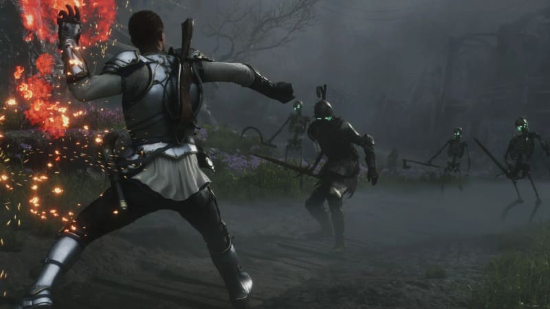 Fable gameplay screenshot showing the difficulty settings menu