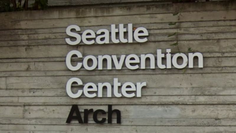 PAX West 2026 show floor banner in Seattle