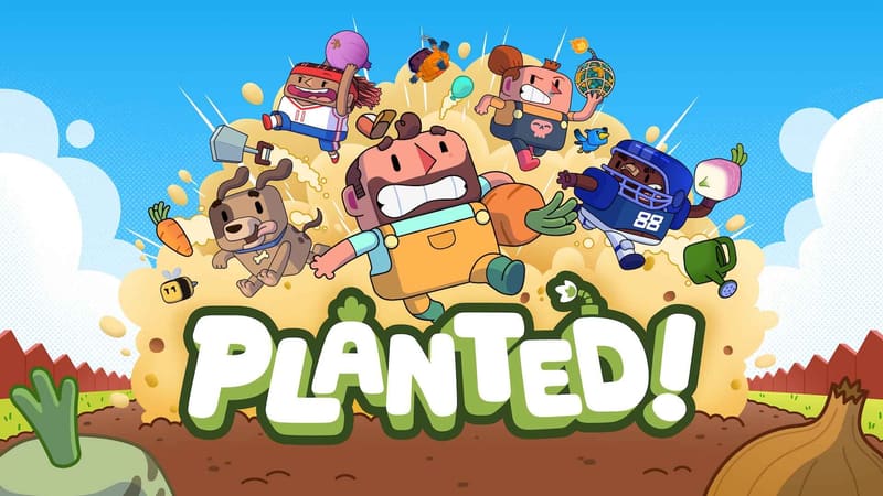 Planted! co-op gardening party game key art