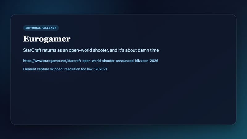 StarCraft open-world shooter cinematic teaser artwork