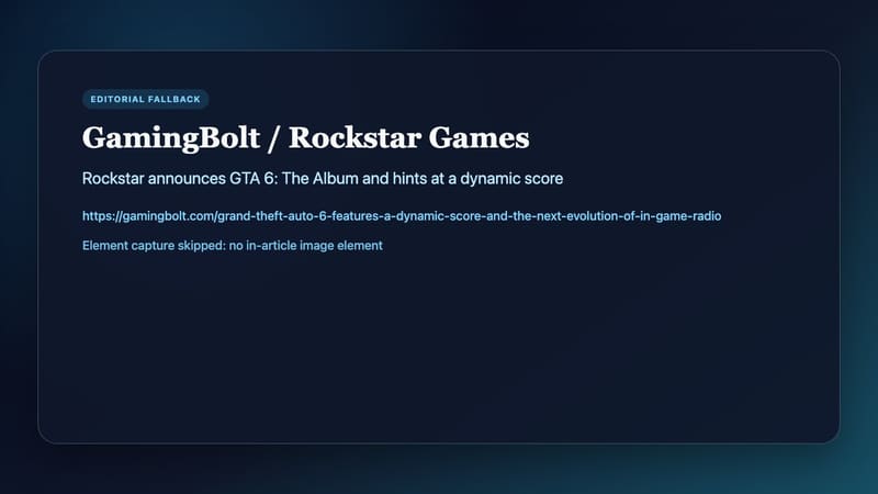 Rockstar announces GTA 6: The Album and hints at a dynamic score