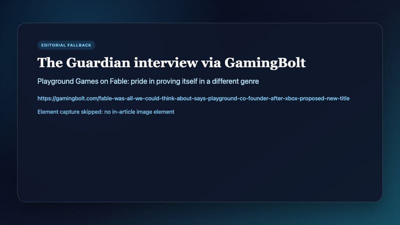 Playground Games on Fable: pride in proving itself in a different genre