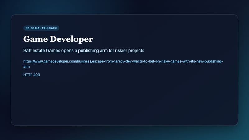 Battlestate Games opens a publishing arm for riskier projects