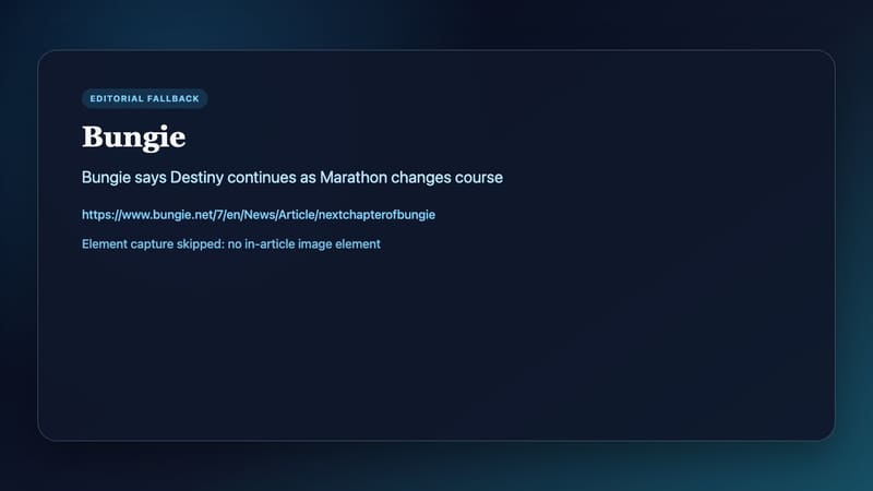 Bungie says Destiny continues as Marathon changes course