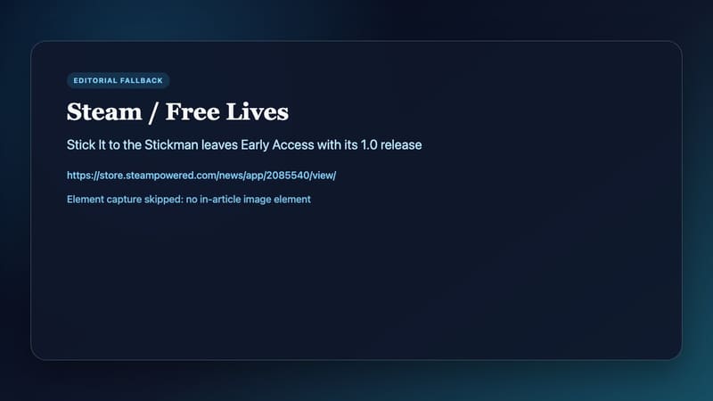 Stick It to the Stickman leaves Early Access with its 1.0 release