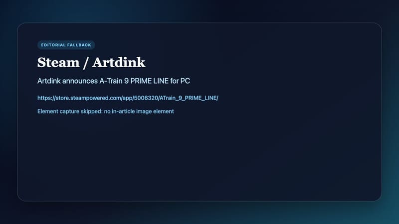 Artdink announces A-Train 9 PRIME LINE for PC